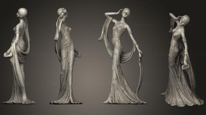 Статуэтки девушки (Маленькая скульптура, STKGL_0304) 3D модель для ЧПУ станка